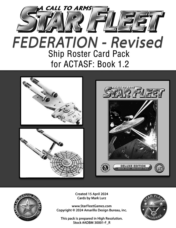 A Call to Arms: Star Fleet Book 1.2: Federation Ship Roster Pack Deluxe